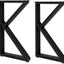 Patas mesa forma K 28pulg negras industriales set 2