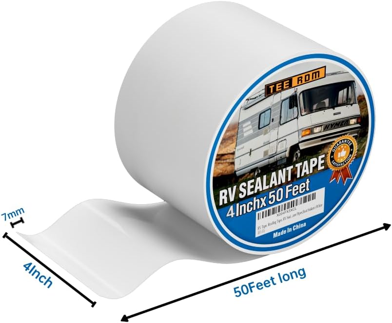 Cinta selladora RV 4" x50ft impermeable UV resistente