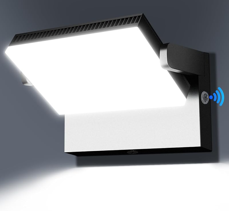 Luz pared LED 120W rotación 360° 5000K para garaje patio