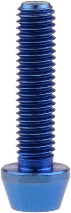 Tornillos titanio M5x20mm cabeza cónica pack 4 azul