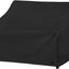 Funda sofá patio impermeable 3 plazas 79x38x35" negro