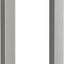 Manija ducha cuadrada acero inox 20cm para vidrio 6-12mm