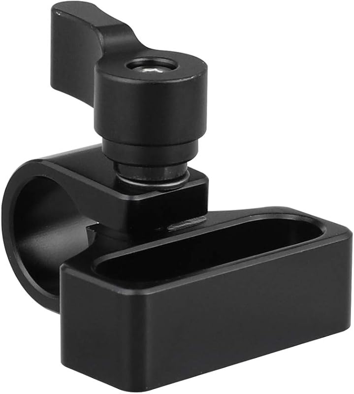 Adaptador abrazadera varilla 0.591pulg rosca 1/4-20 perilla negra
