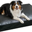 Cama ortopédica perros funda sintética lavable negro 35.4x27.5x4pulg