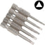 Set 5 puntas destornillador triangular magnéticas acero S2 1/4pulg