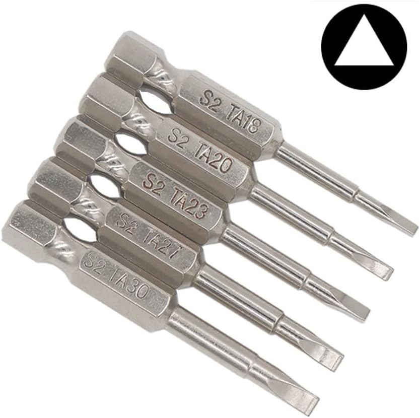 Set 5 puntas destornillador triangular magnéticas acero S2 1/4pulg