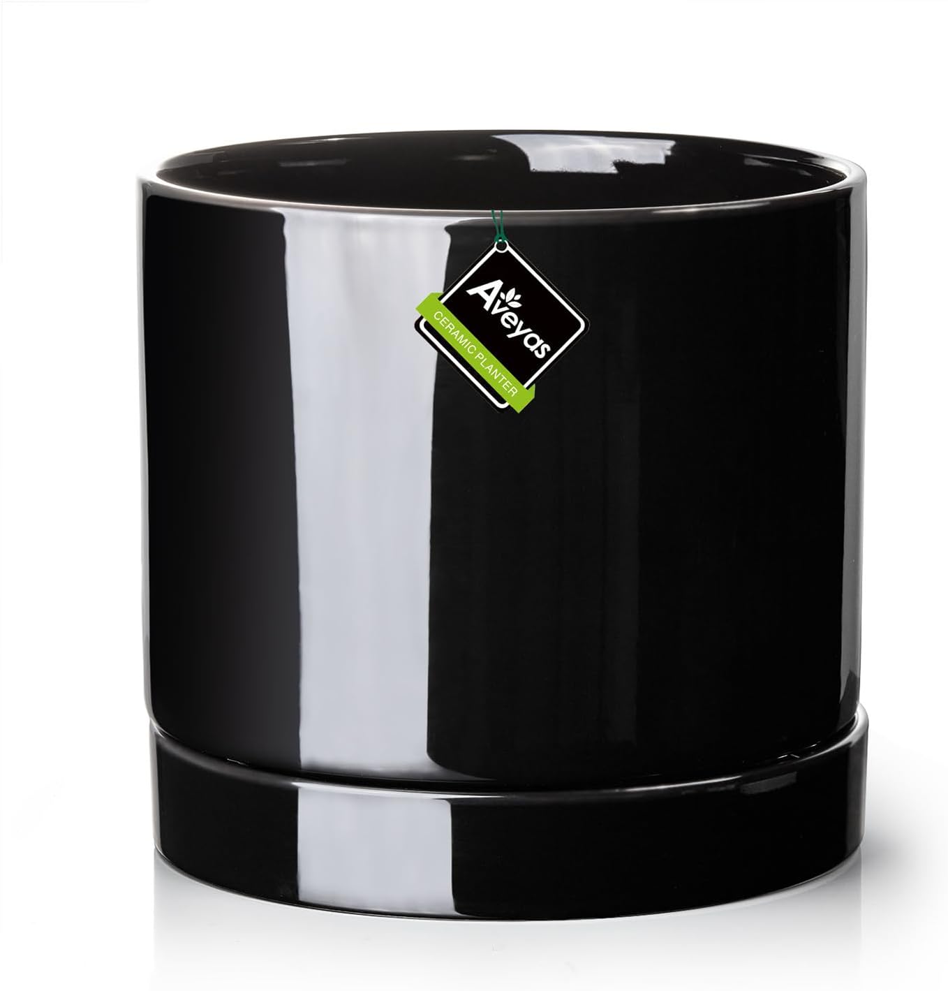 Maceta cerámica 8" con platillo para interiores y exteriores