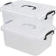 Caja plástico 8L transparente con tapas set 2