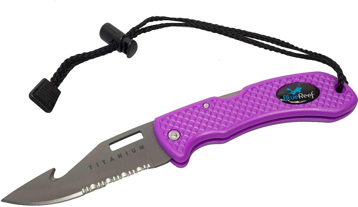 Cuchillo plegable titanio Scuba verde