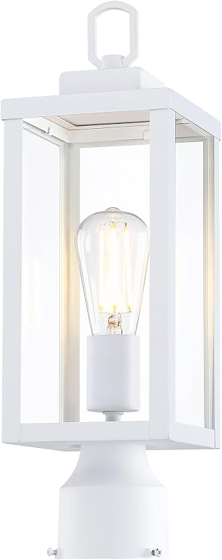 Luz poste exterior impermeable aluminio vidrio templado E26