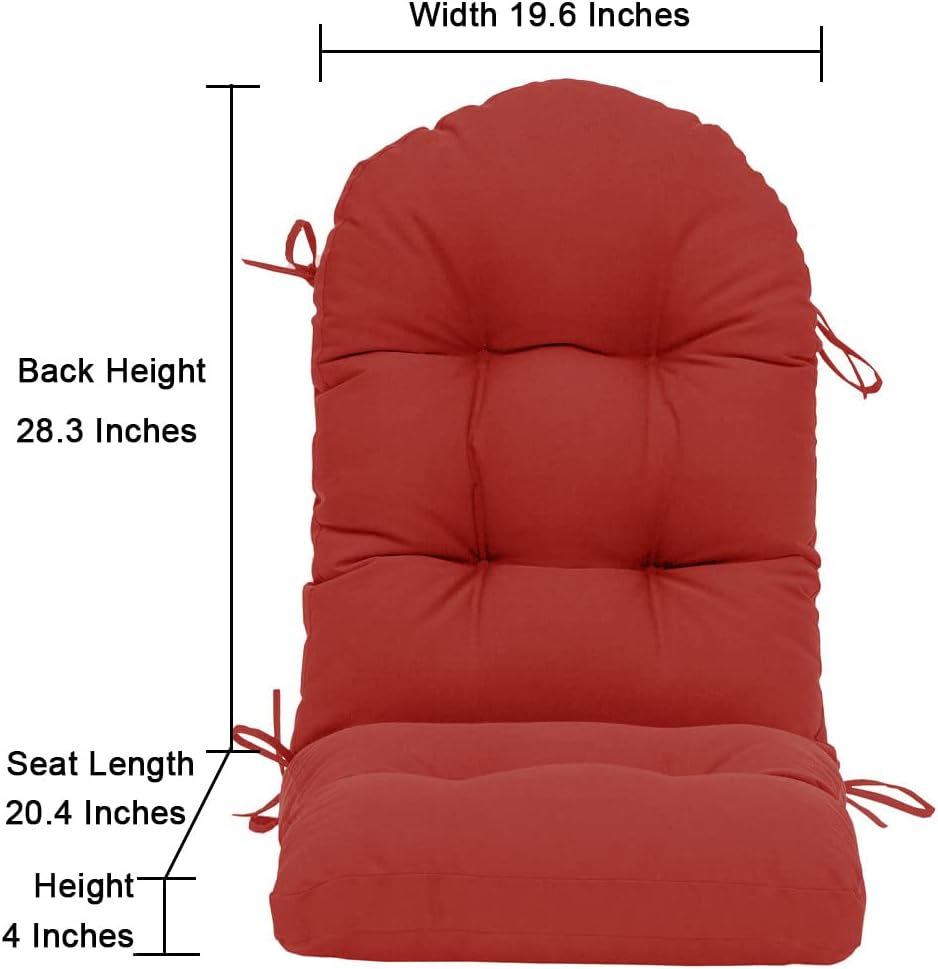 Cojín silla Adirondack respaldo alto rojo