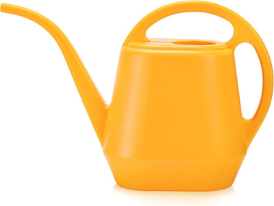 Regadera plástico 1/2gal mango cómodo boquilla larga color amarillo
