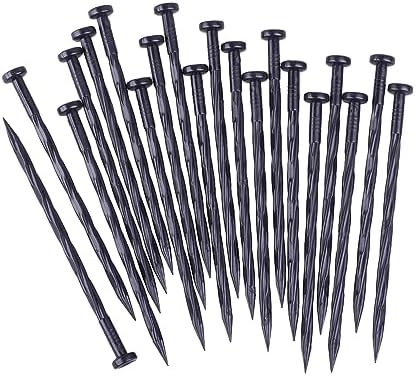 50 Picos Plástico Espiral 8pulg Jardín Césped Artificial