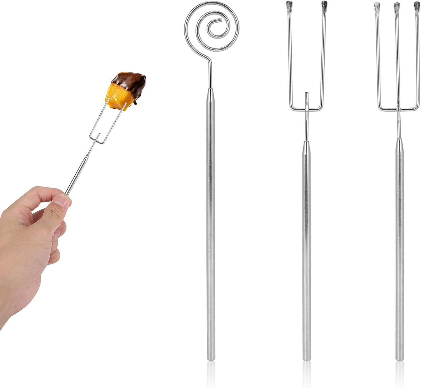 Set 3 Herramientas Inmersión Chocolate Acero Inox Espiral