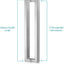 Manija puerta acero inox 304 cuadrada 0.047pulg cromado
