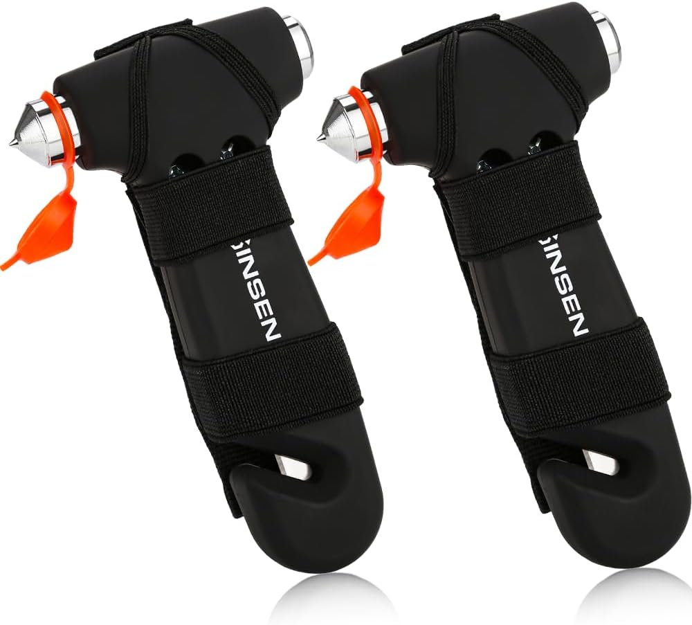Cortador cinturón seguridad romper ventanas 3en1 negro mate