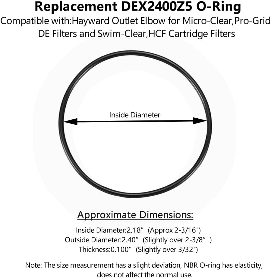 4 Juntas Tóricas Repuesto Dex2400z5 para Codo Hayward