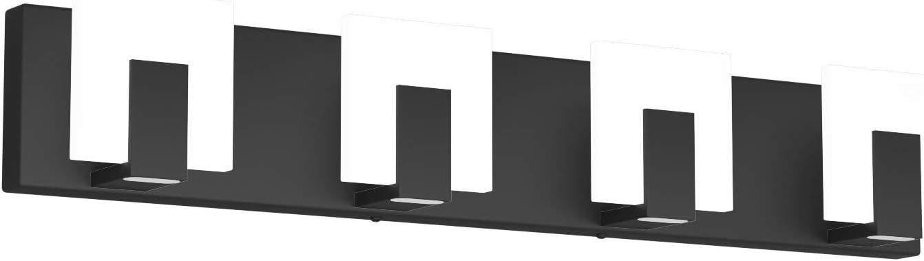 4 Lámparas Tocador Negro Led 6000K para Espejo