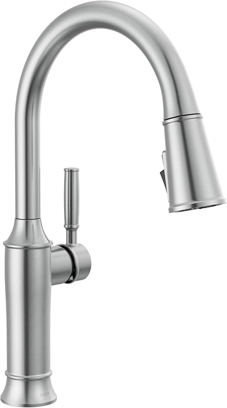 Grifo cocina con rociador extraíble níquel cepillado