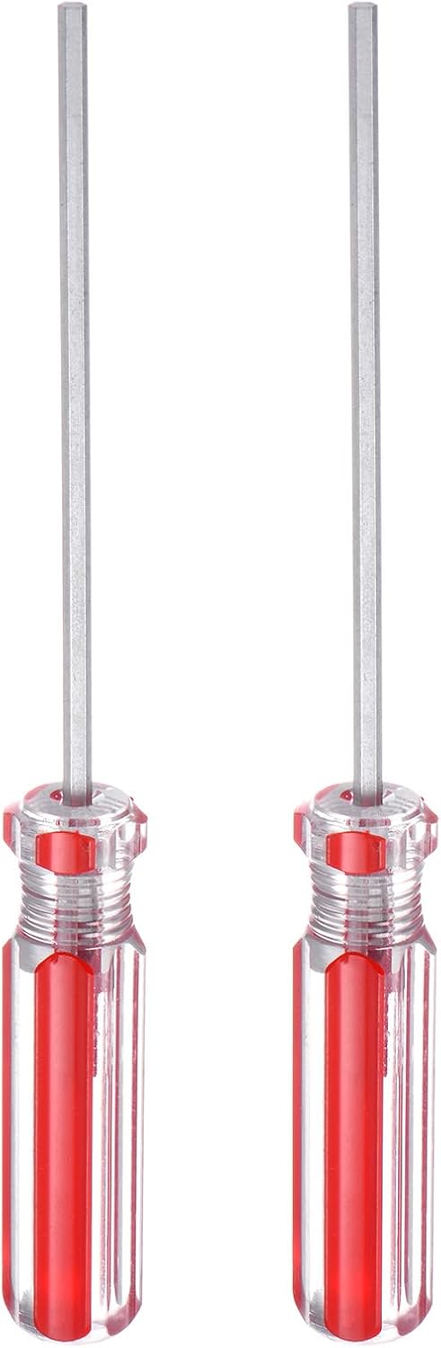 2 Destornilladores Hex Magnéticos H2.5 Acero Rojo