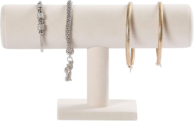 Soporte pulseras terciopelo barra T para exhibir