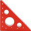 Regla triangular aluminio 45 grados 2.559pulg rojo
