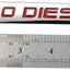 Emblema metal cromado Turbo Diesel letras rojas