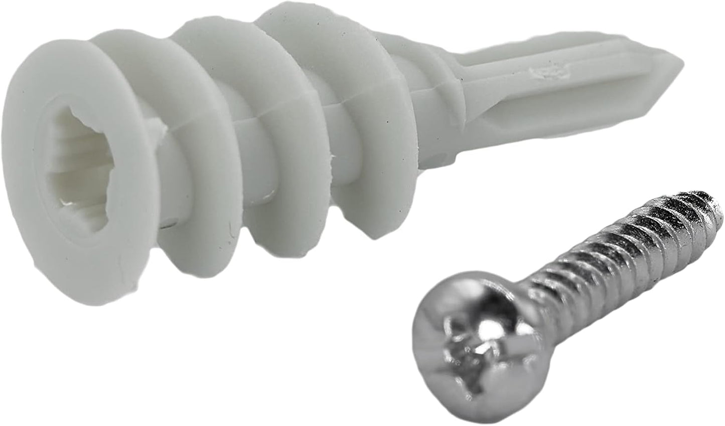 100 Pzas anclajes yeso #8 y 1pulg