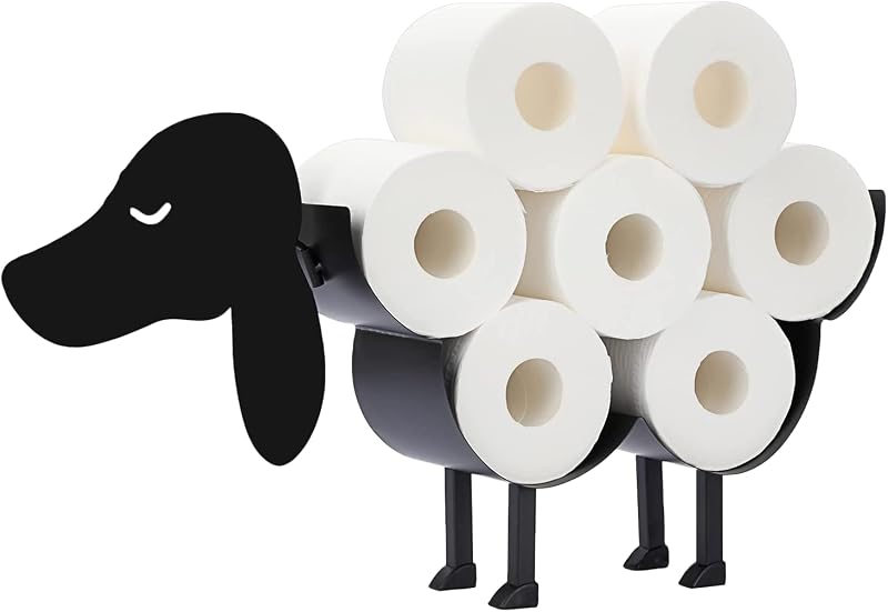 Soportes papel higiénico animales metal 8 rollos canasta