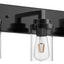 Luminaria baño 3 luces negro aplique industrial vidrio