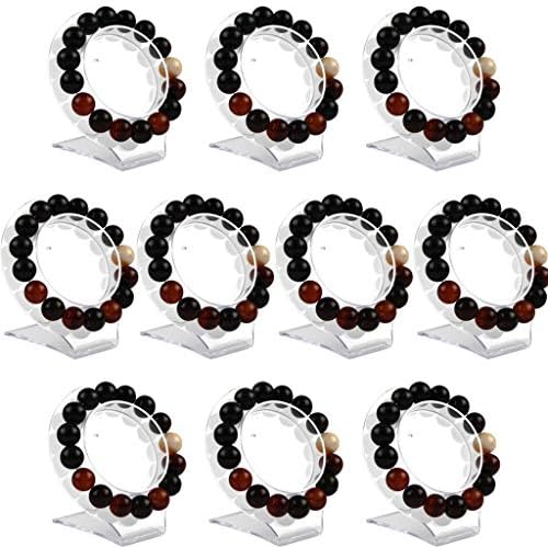 10 Uds Soporte Colgador Pulseras Acrílico