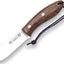 Cuchillo caza Canadiense 4.13pulg hoja SANDVIK madera funda cuero