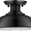 Lámpara techo industrial mate negro 33cm para cocina comedor