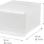Cajón apilable 17qt set 4 color blanco