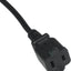 Cable extensión 2 clavijas interior 125V 10A Nema 1-15P negro