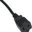 Cable extensión 5ft 2 puntas 125V NEMA 1-15p negro