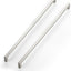 12 Manijas Níquel Cepillado 18" Tiradores Cajones Acero Inox