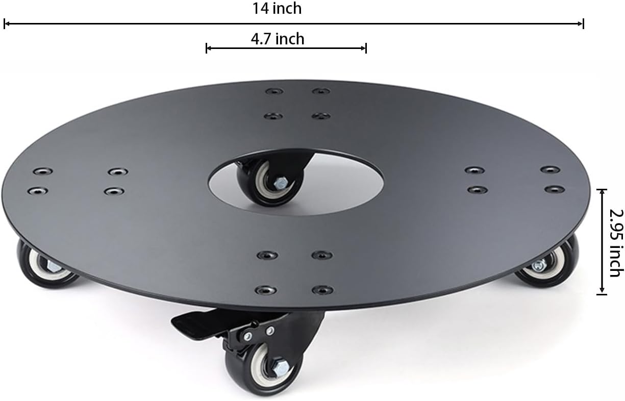 Soporte plantas aluminio 3mm ruedas resistentes 35.56cm