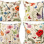 4 Pzas Fundas Almohada Exterior 26x26pulg Flores Jardín