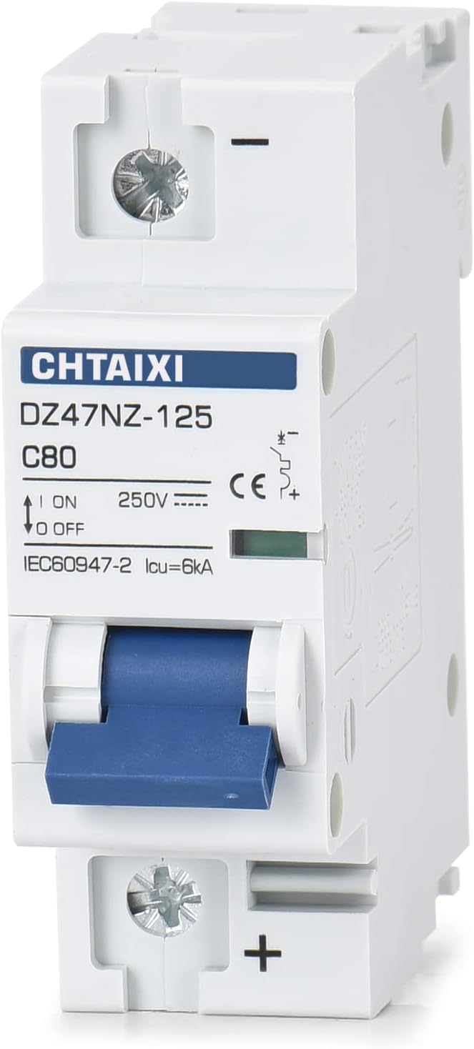 Interruptor DC 250V 80A montaje riel din para sistema solar