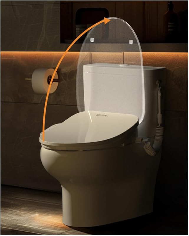 Bidé con apertura automática, asiento calentado y secador