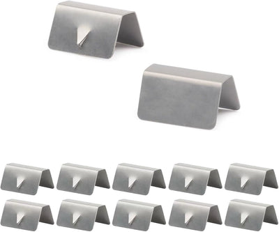 12 Hebillas deflector viento auto acero inox comp