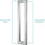 Manija puerta acero inox 304 70.866pulg cuadrada cromo