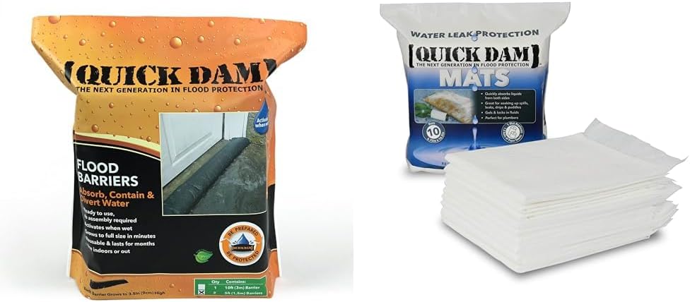 2 Presas Agua Alfombrillas Absorbentes Inundaciones