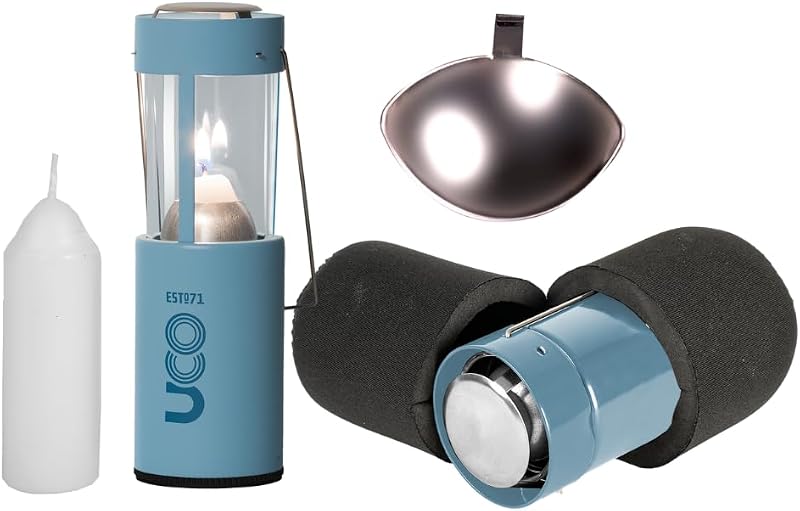 Kit linterna aluminio 2 velas emergencia estuche