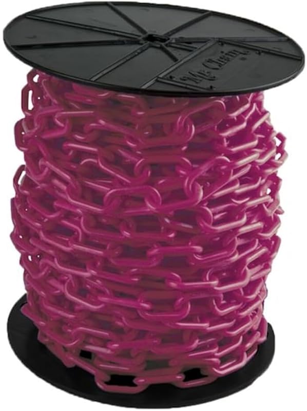 Carrete cadena plástica magenta 2" 125 ft