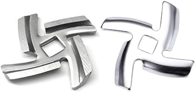 2 Cuchillas Acero Inox para Picadora Carne Tamaño 5