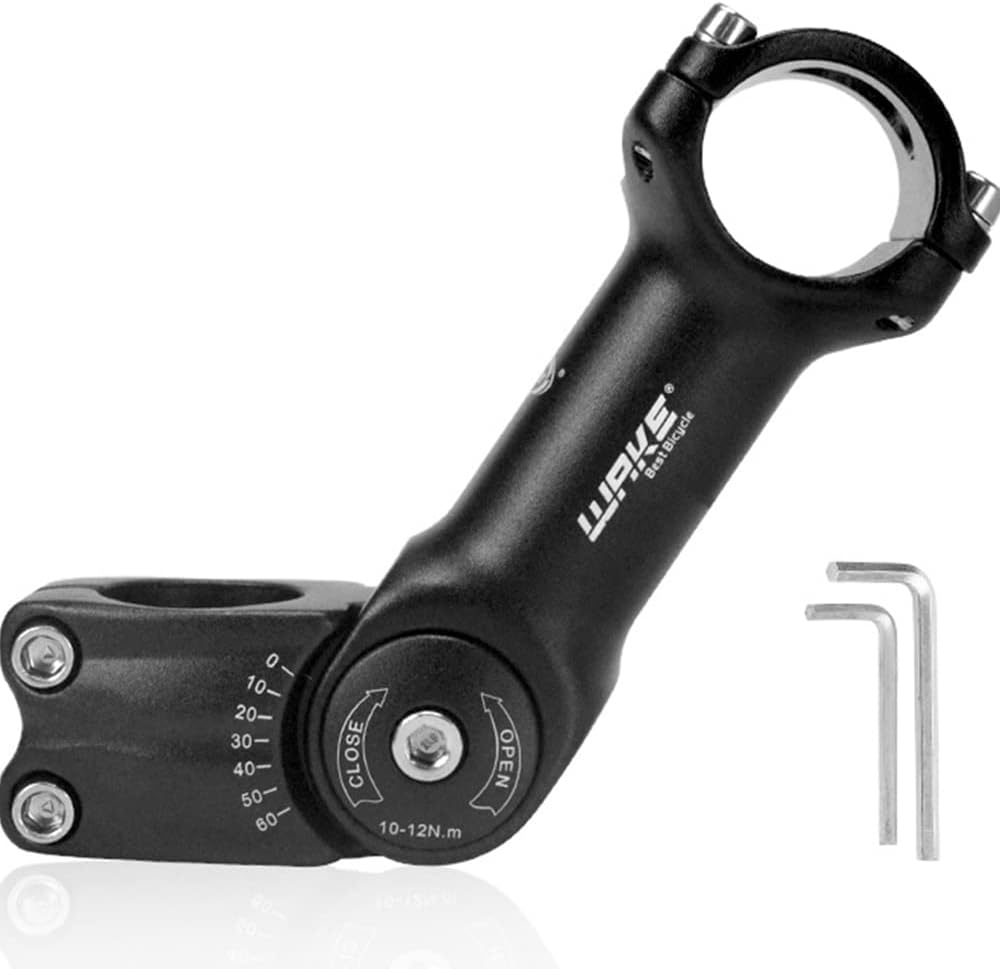Vástago bicicleta ajustable 31.8-5.118" 0-60 grados MTB