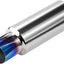 Silenciador escape acero inox 2.25x3" 15" azul quemado