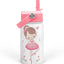 Botella agua para niños acero inox 12oz con pajilla